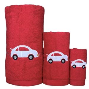 Jogo de Banho Carro Vermelho