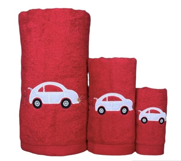 Jogo de Banho Carro Vermelho Jogo de Banho Carro Vermelho