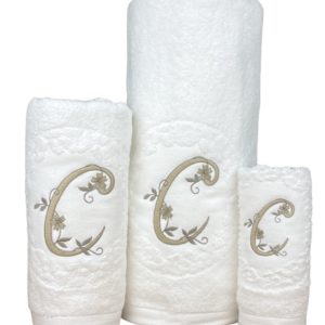 Conjunto de Banho Letra C Conjunto de Banho Letra C