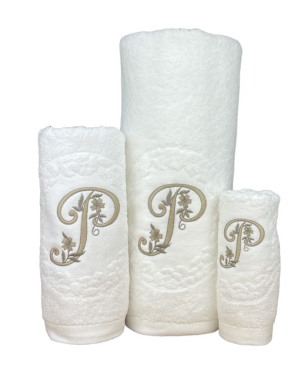 Conjunto de Baño Letra P Conjunto de Banho Letra P