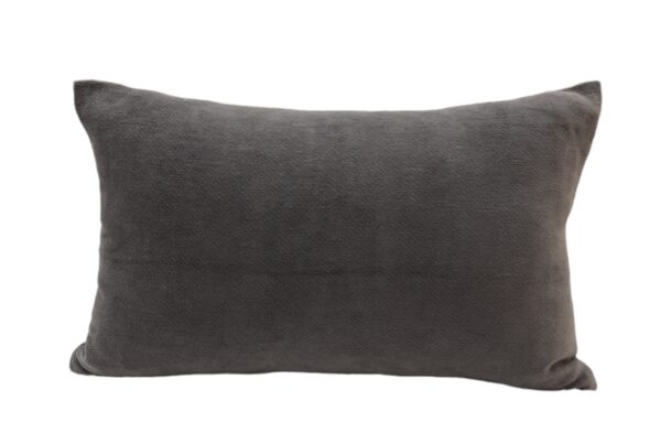 Almofada Chenille 30 x 50 cm Cinzento Escuro