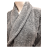 Albornoz Rizo Liso Gris Oscuro Roupão Felpo Liso Cinza Escuro