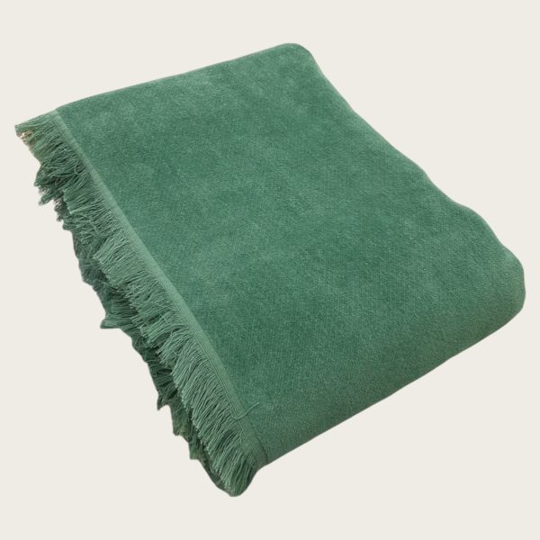 Manta Chenille Lisa Verde Escuro Manta Chenille Lisa Verde Escuro