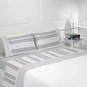 Jogo de Cama Flanela Pacífico Cinza