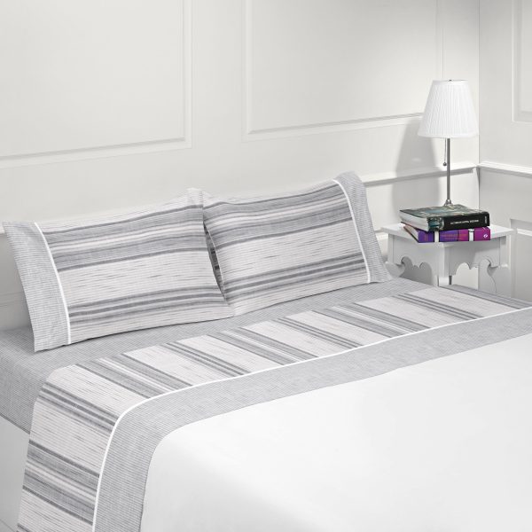 Jogo de Cama Flanela Pacífico Cinza