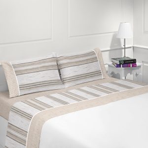 Jogo de Cama Flanela Pacífico Beje