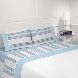 Jogo de Cama Flanela Pacífico Azul Jogo de Cama Flanela Pacífico Azul