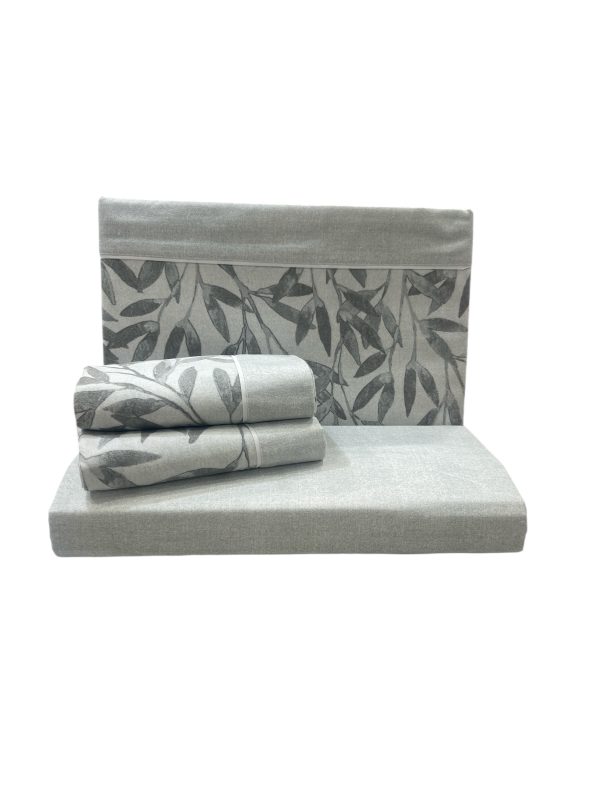 Jogo de Cama Flanela Indico Cinza