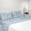 Jogo de Cama Flanela Indico Azul