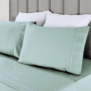 Jogo de Cama Flanela Liso Verde Água Jogo de Cama Flanela Liso Verde Água