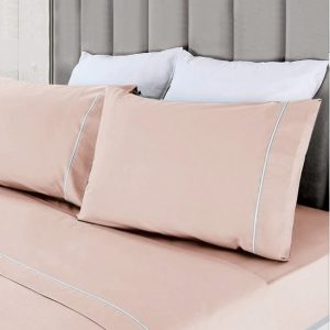Jogo de Cama Flanela Liso Beje