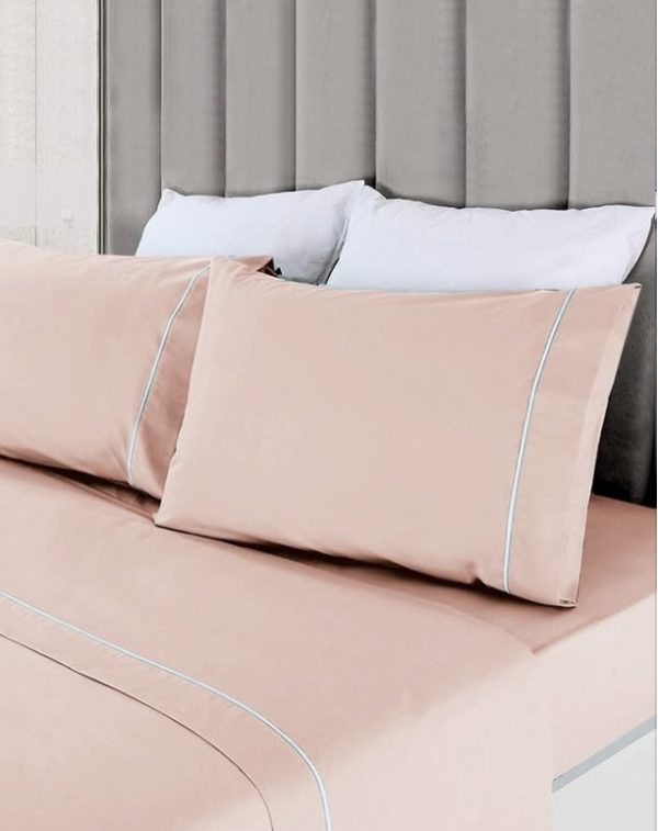 Jogo de Cama Flanela Liso Beje
