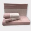 Jogo de Cama Flanela Risca Rosa