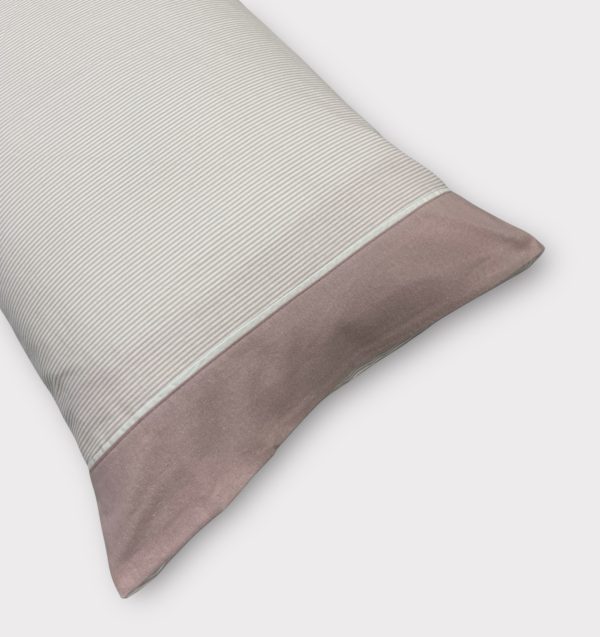 Jogo de Cama Flanela Risca Rosa