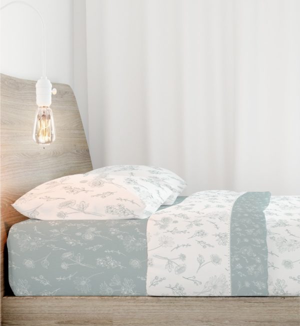 Juego de Cama Coralina Alasca Verde Agua Jogo de Cama Coralina Alasca Verde Áqua