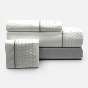 Jogo de Cama Percal 300 Fios - Boémia Cinzento Jogo de Cama Percal 300 Fios - Boémia Cinzento