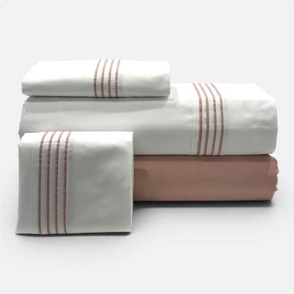 Jogo de Cama Percal 300 Fios - Dune Rosa