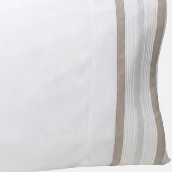 Juego de Cama Percal 300 Hilos - Pliegues Taupe Jogo de Cama Percal 300 Fios - Pregas Taupe